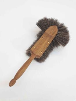 Handfeger Schiffsform - Borsten rundum / Rosshaar braun